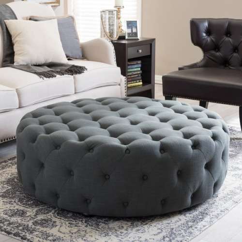 Baxton Studio Tufted-Ottoman
